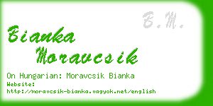 bianka moravcsik business card